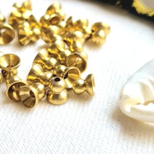 4 MM Double Cone Brass Spacer Beads