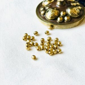 3MM Oval Brass Spacer Beads - 50 grams