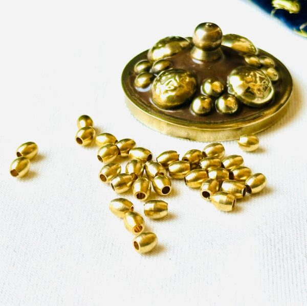 5MM Oval Brass Spacer Beads