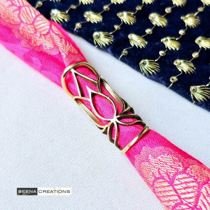 Sacred Lotus Brass Dreadlock Bead