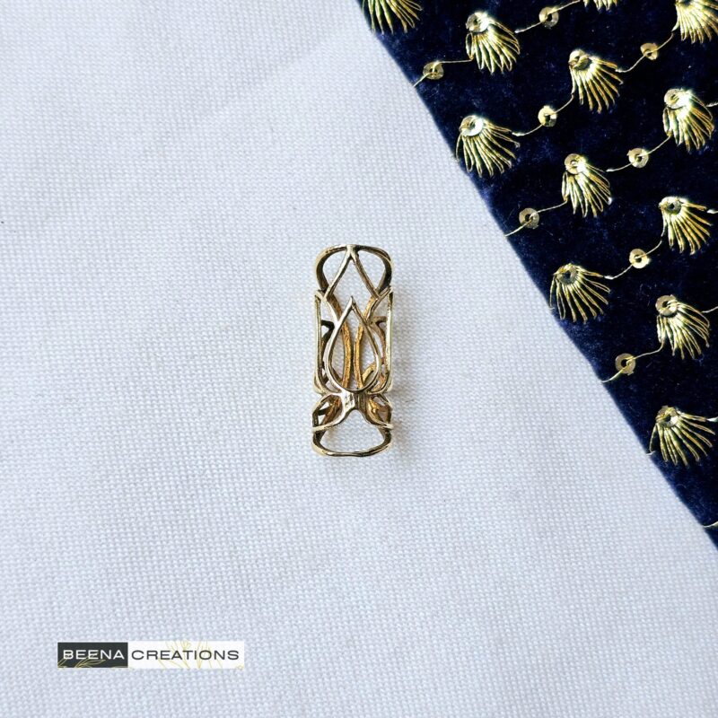 Lotus Inspired Brass Dreadlock Bead