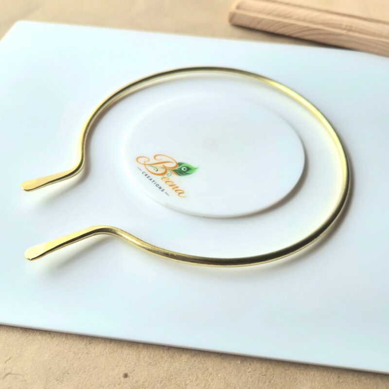 Minimalist Brass Torque Choker Necklace