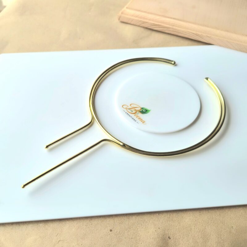 Modern Brass Fork Statement Choker Necklace
