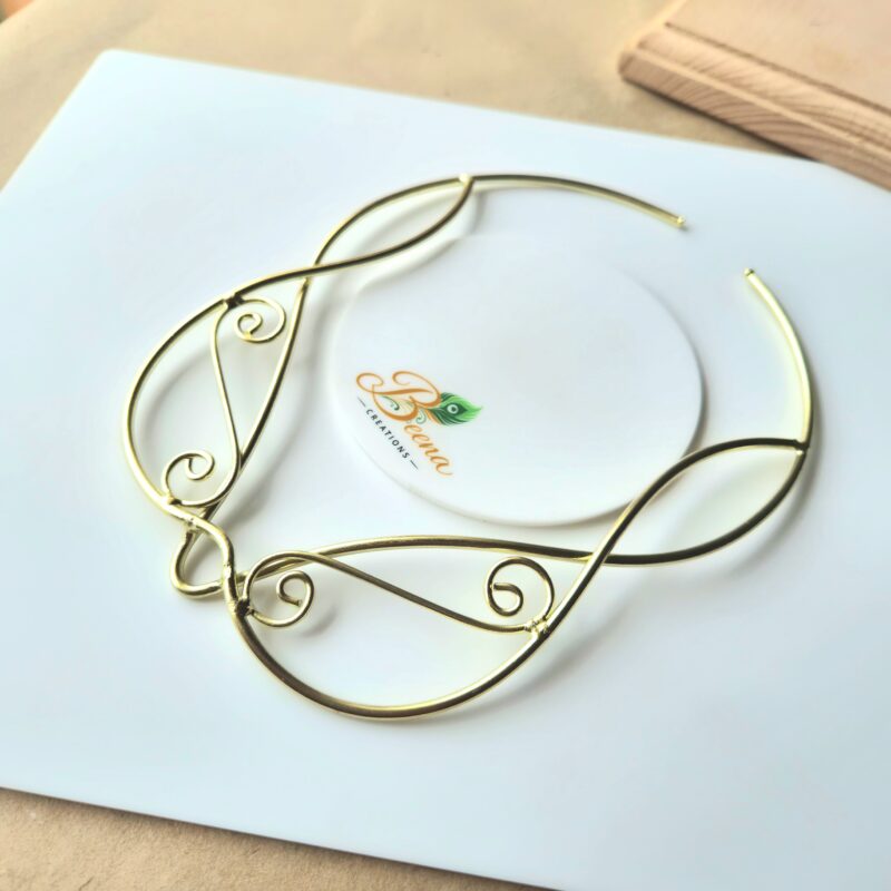 Handcrafted Brass Filigree Collar Choker Necklace